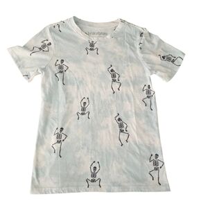 Brokedown Kids Tee Dancing Skeletons White‎ Mint Tie Dye Short Sleeve Cotton 8